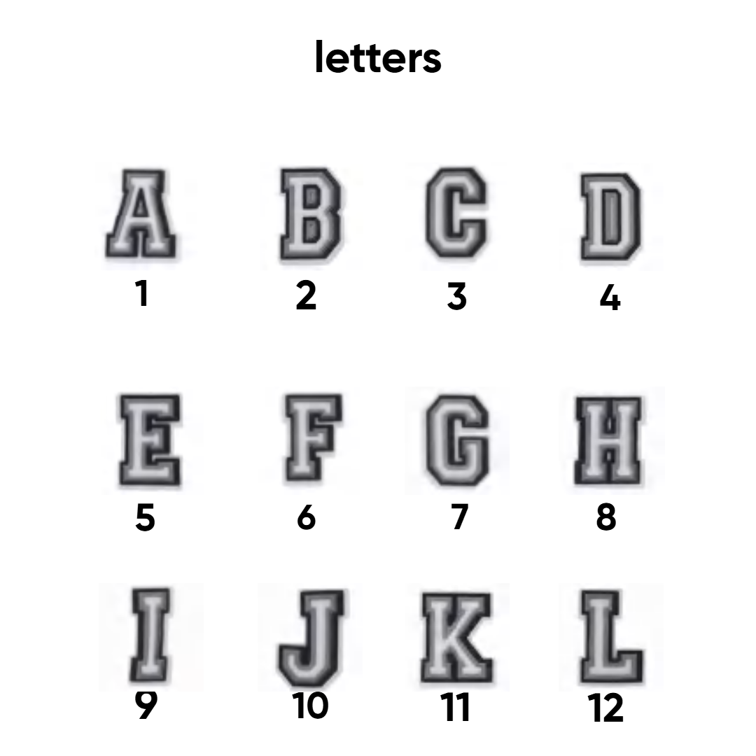Letters pins