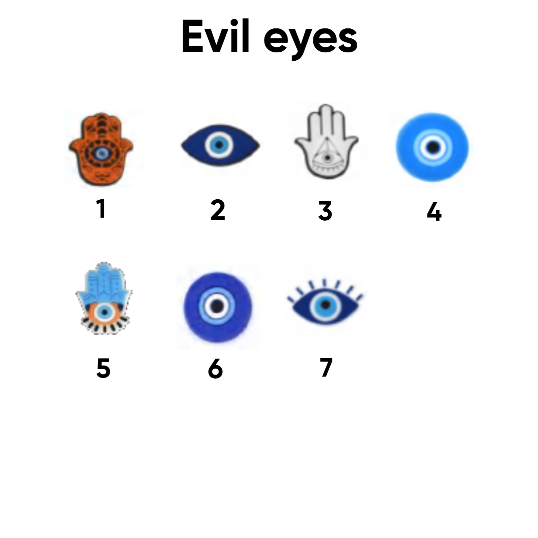 Evil eye pins
