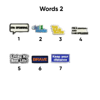 Words 2 pins