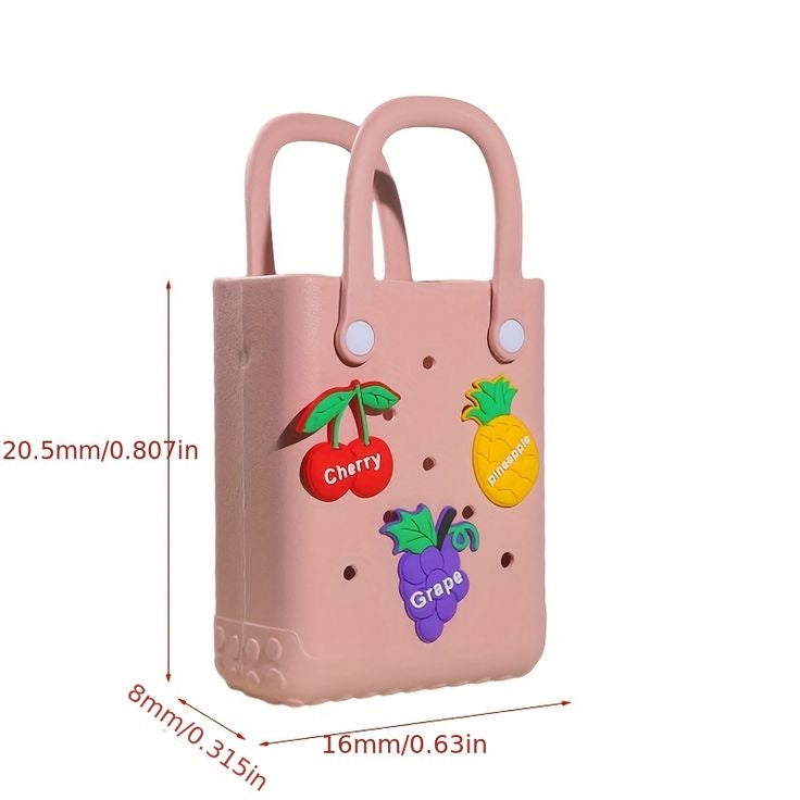 Mini pink crocs bag
