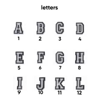 Letters  pins