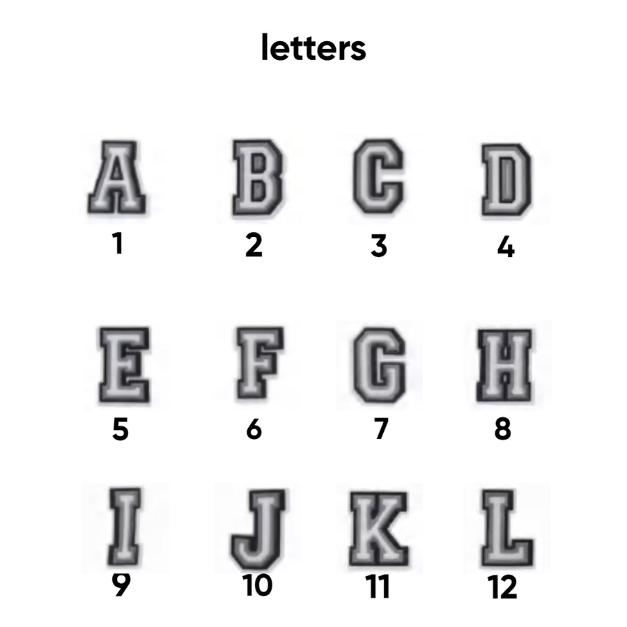Letters  pins
