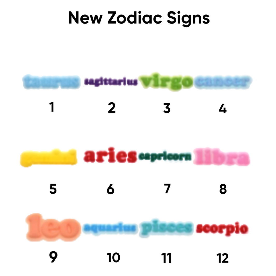 Zodiac signs word pins